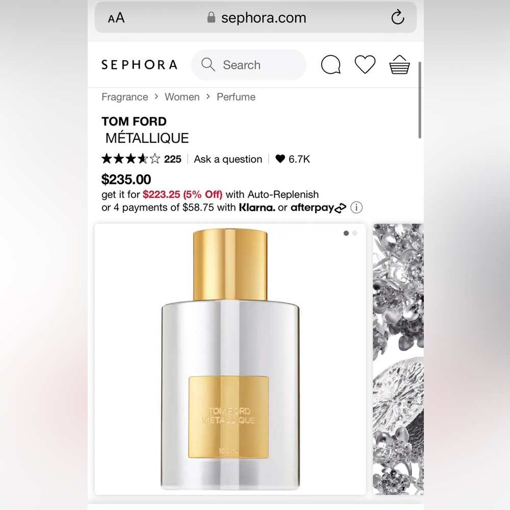 TOM FORD MÉTALLIQUE perfume